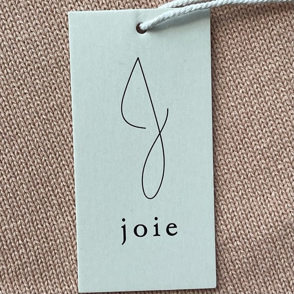 Joie Women's Cotton Peach Pink V-Neck Short Bat Sleeves Knit Sweater Size US XL - Picture 15 of 16